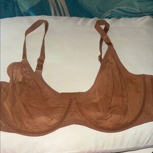 SKIMS Brown Sheer Underwire Bra